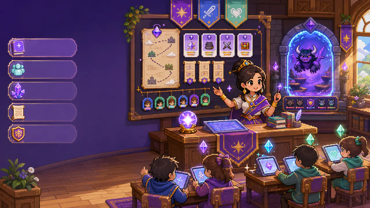 ครูควบคุมบทเรียน เช็คชื่อ Live Quiz และ Boss Battle จากศูนย์บัญชาการในห้องเรียน